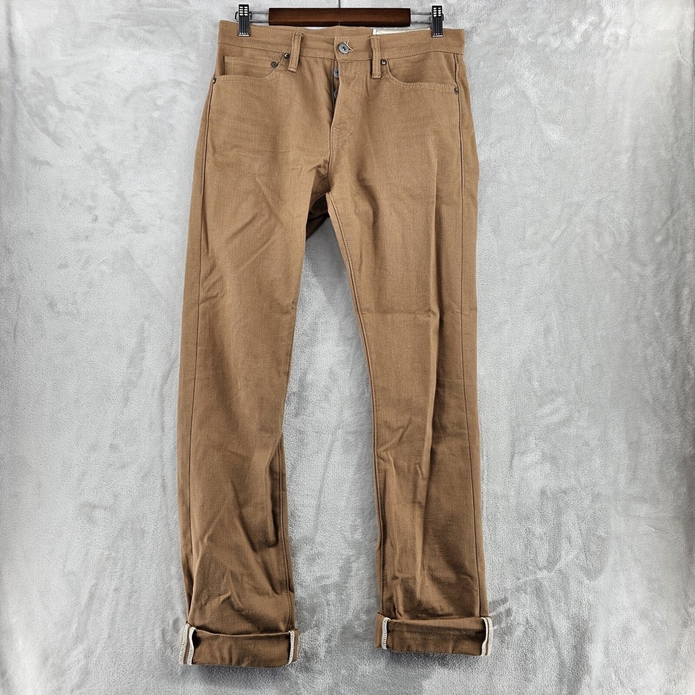 Rogue Territory Stanton‎ Jeans Men 30 Brown Slim Straight Japanese Selvedge USA